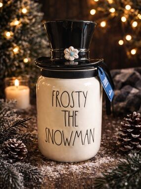 Rae Dunn Frosty The Snowman Canister Hat Lid NWT Christmas Cookie Jar